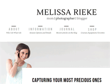 Tablet Screenshot of melissariekephotography.com